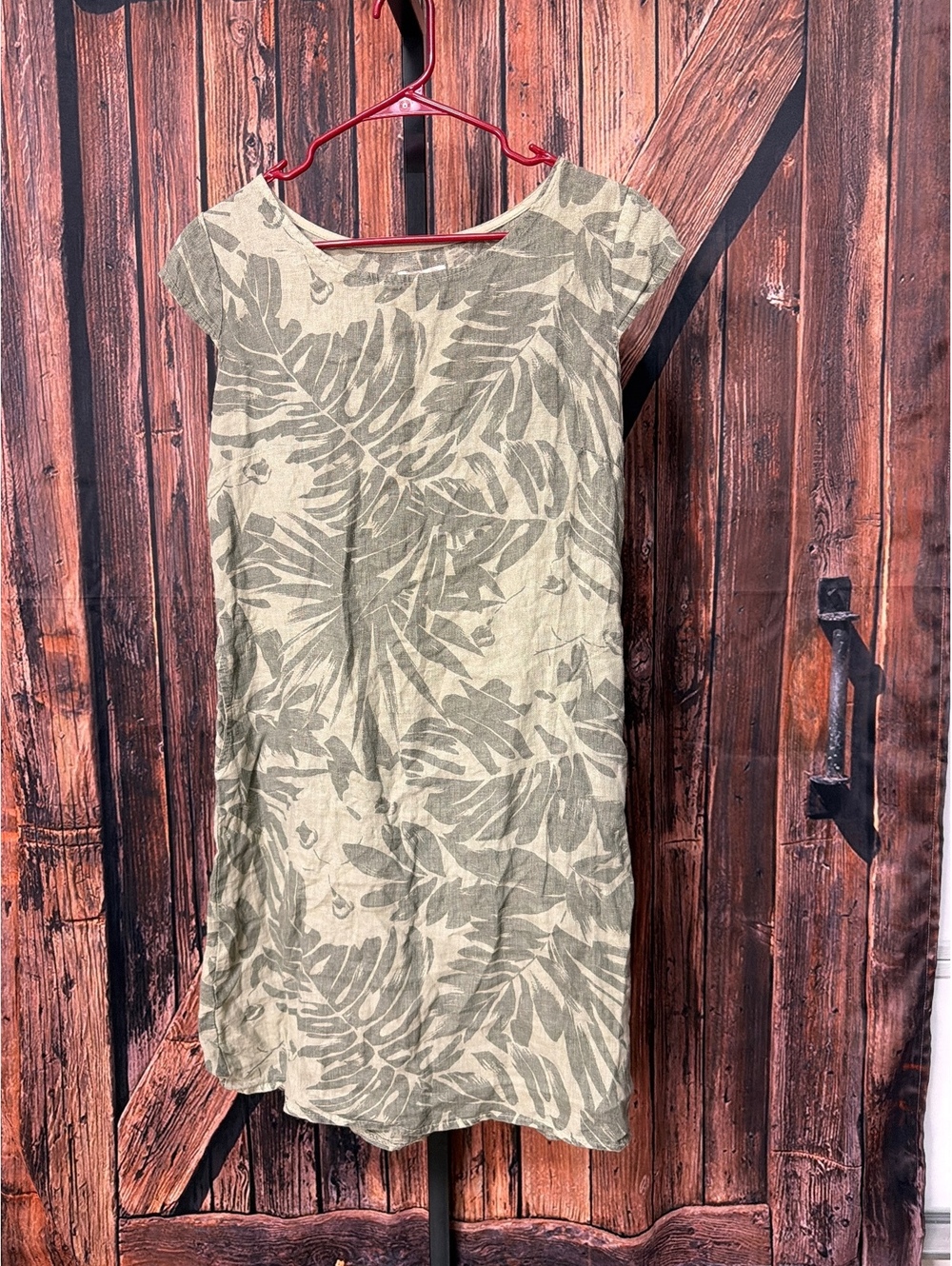 Lina Tomei Medium Leaf Print Dress